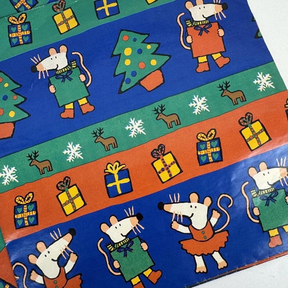 Maisy Mouse Christmas gift wrap Vintage 1998